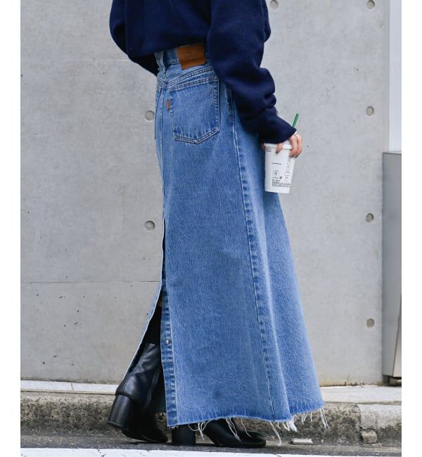 OUTDOOR PRODUCTS Usual Things「≪予約 追加5≫ULTデニムスリットリーンスカート」|スカート|