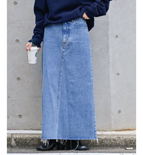 OUTDOOR PRODUCTS Usual Things「≪予約 追加5≫ULTデニムスリットリーンスカート」|スカート|