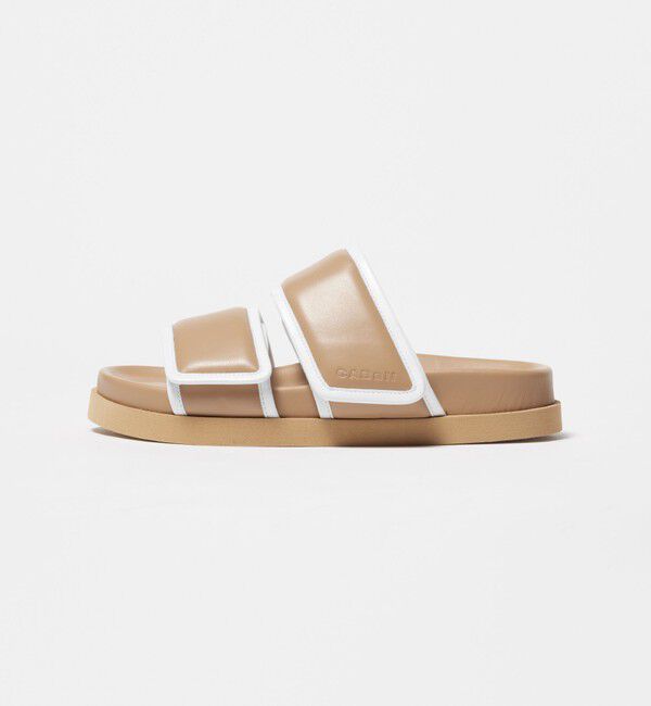 CABaN「CABaN by Patricia Urquiola パイピングダブルストラップサンダル」|サンダル|43 ベージュ系