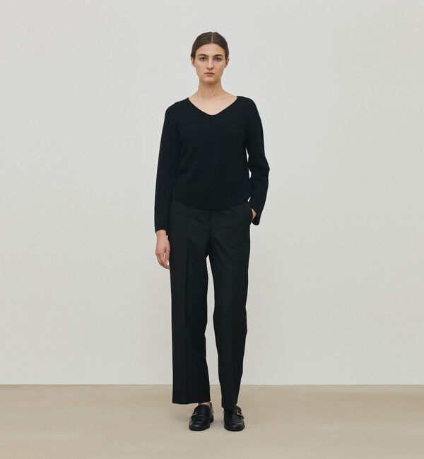 DES PRES「フランネルウールストレッチ セミワイドパンツ」|スラックス|