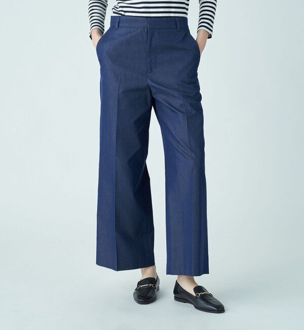 TOMORROWLAND collection「コットンシルクデニム ワイドストレートパンツ」|その他|