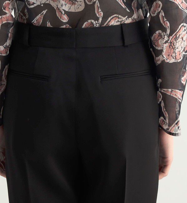 BACCA「ジョーゼットサテン ストレートパンツ」|スラックス|