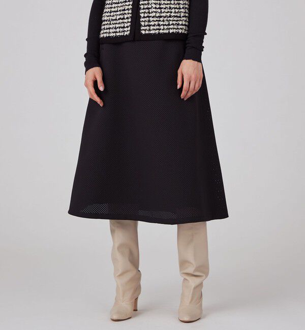 Ballsey「パンチングトリプルクロス トラペーズスカート」|台形|