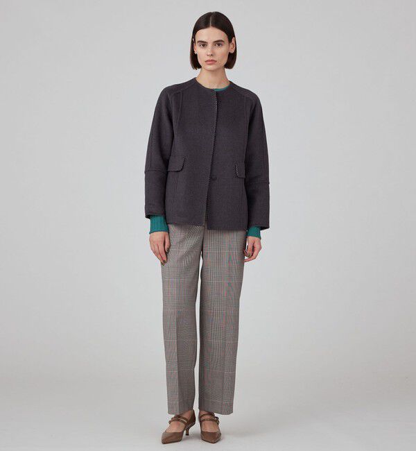 TOMORROWLAND collection「スーパーダブルフェイス リバーシブルコート」|ノーカラーコート|