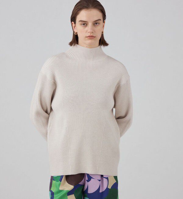 Ballsey「ウールポリエステルストレッチリブ ハイネックプルオーバー」|ニット・セーター|