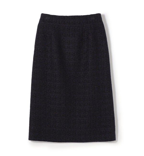 Ballsey「ラメミックスツイード プレーンタイトスカート」|タイト|69 ネイビー