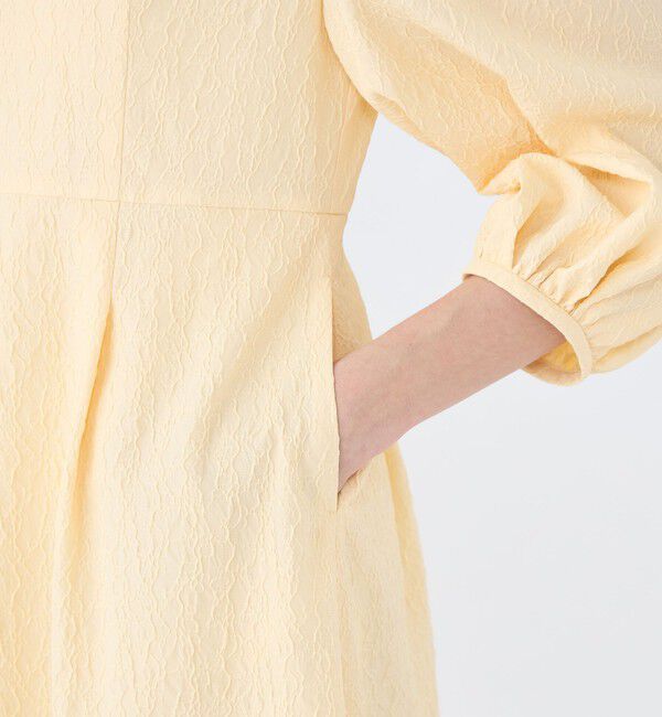 Ballsey「バブルジャカード パフスリーブワンピース」|ワンピース|