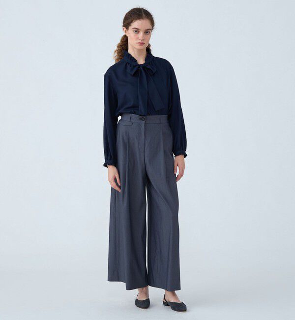 Ballsey「グロスアムンゼン フリルカラーリボンブラウス」|シャツ・ブラウス|