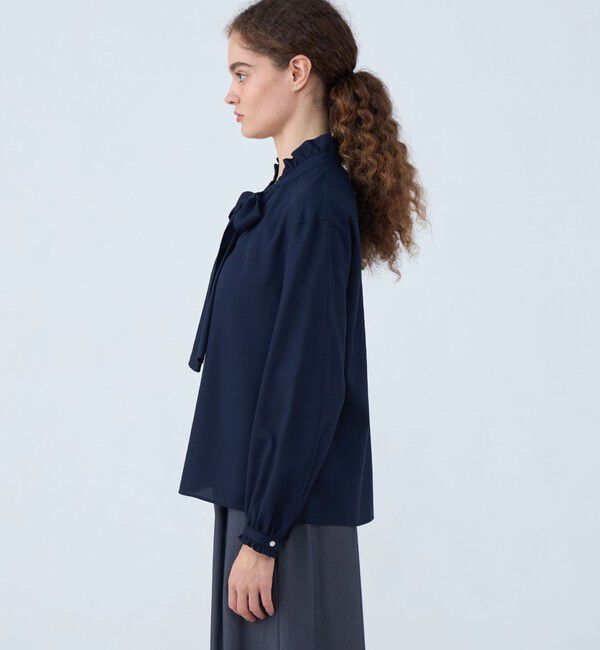 Ballsey「グロスアムンゼン フリルカラーリボンブラウス」|シャツ・ブラウス|