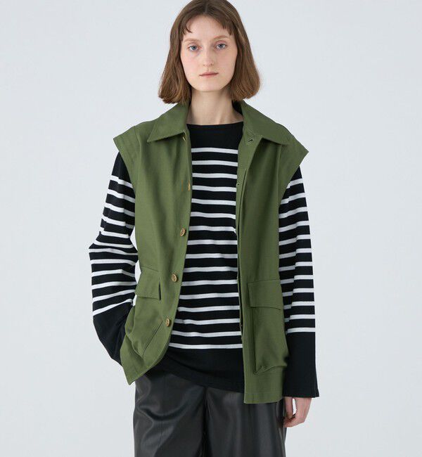 MACPHEE「スラブバックサテン ミリタリージャケット」|ミリタリージャケット|