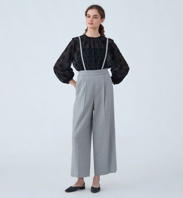 Ballsey「ライトファンシーツイード サスペンダーワイドパンツ」|その他|