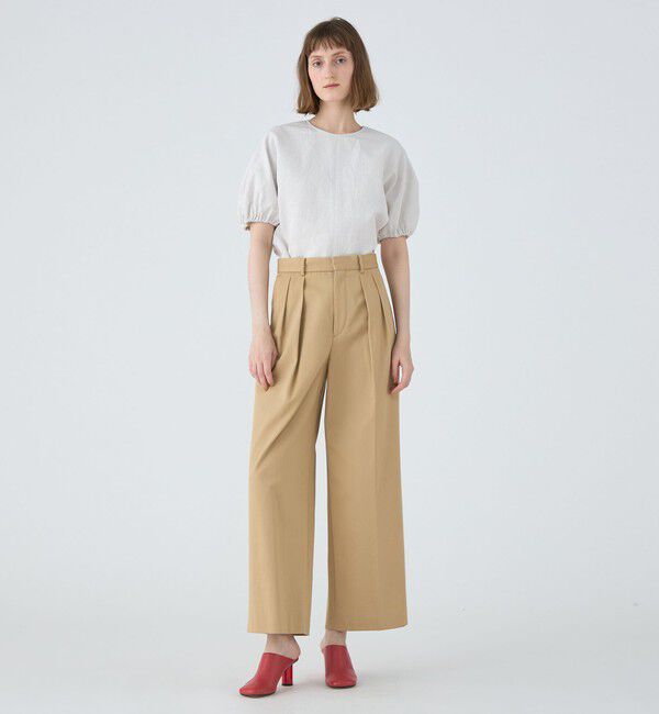 MACPHEE「【WEB限定】リアクティブデニム パフスリーブブラウス」|シャツ・ブラウス|