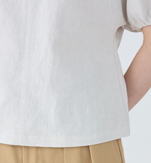 MACPHEE「【WEB限定】リアクティブデニム パフスリーブブラウス」|シャツ・ブラウス|