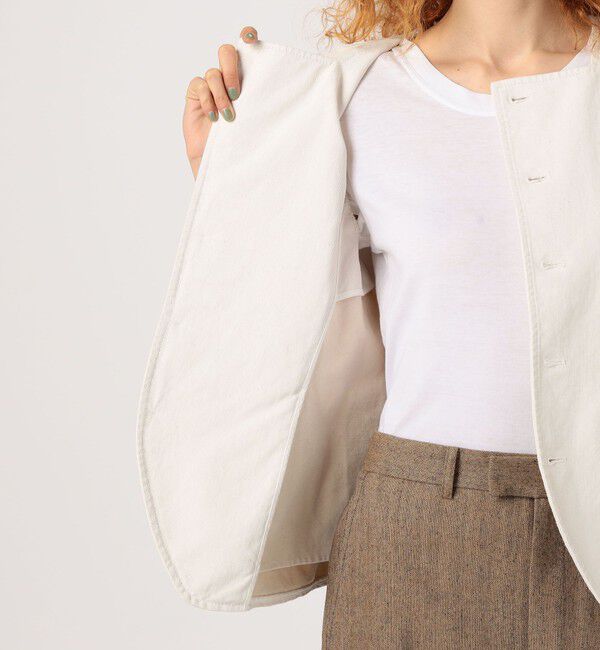 MACPHEE「ピグメントドリルクロス スクエアネックベスト」|ベスト・ジレ|