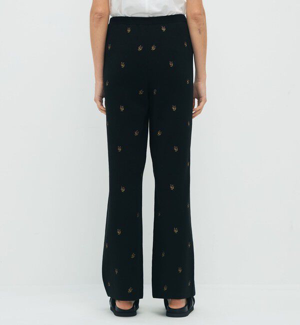 CABaN「コットンカシミヤ エンブロイダリーニットパンツ」|その他|