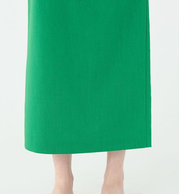 Ballsey「トリアセテートリネンストレッチ タイトロングスカート」|タイト|