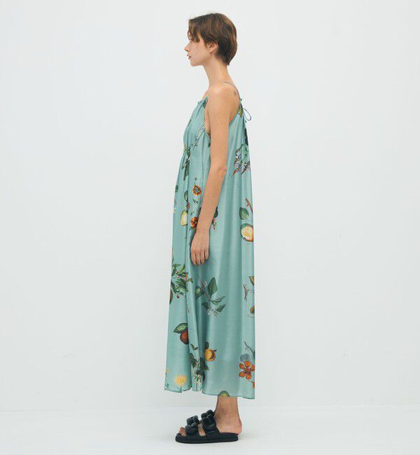 CABaN「CABaN シルク Green Showerプリント キャミソールワンピース」|ワンピース|