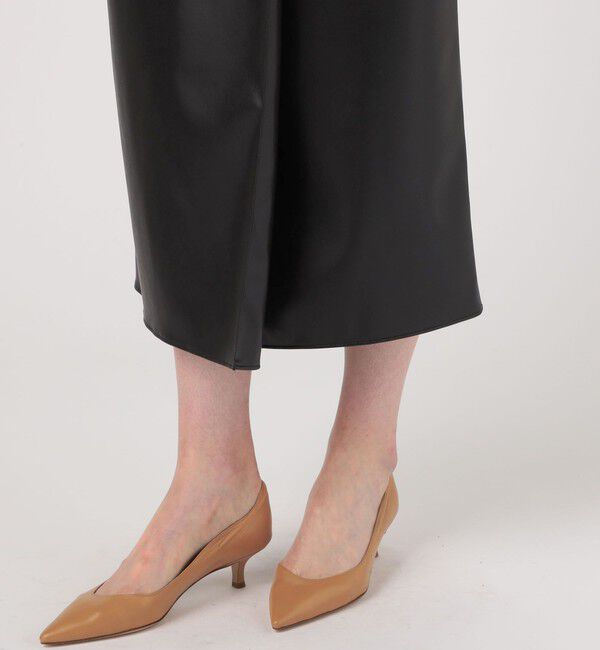 Ballsey「レザーライククロス ラップマキシスカート」|タイト|