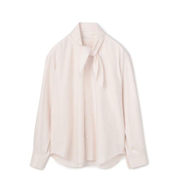 MACPHEE「コットンオックスフォード タイ付きブラウス」|シャツ・ブラウス|31 ライトピンク