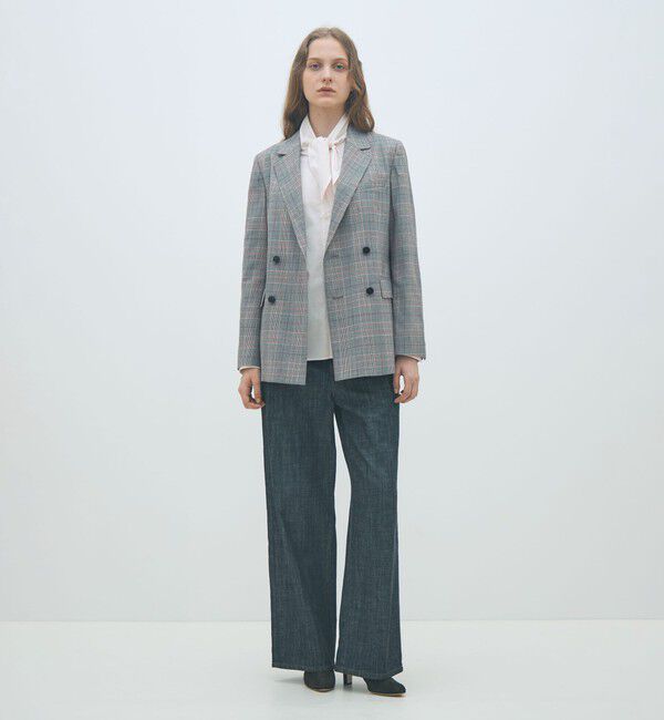 MACPHEE「コットンオックスフォード タイ付きブラウス」|シャツ・ブラウス|