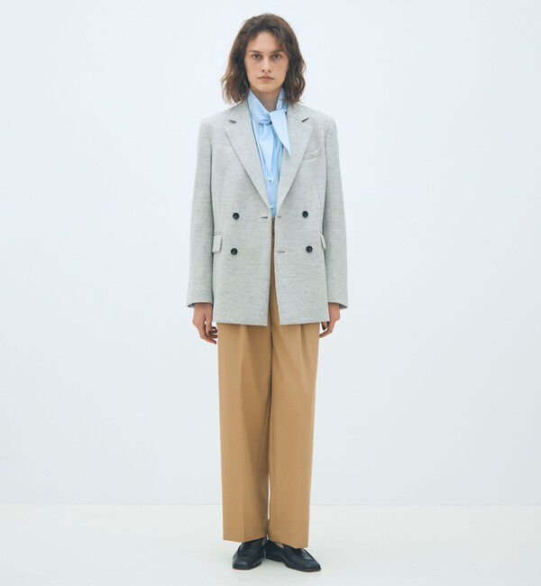 MACPHEE「コットンオックスフォード タイ付きブラウス」|シャツ・ブラウス|