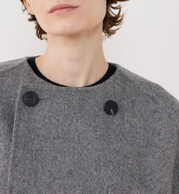 GALERIE VIE「ダブルフェイス カラーレストレンチコート」|ノーカラーコート|