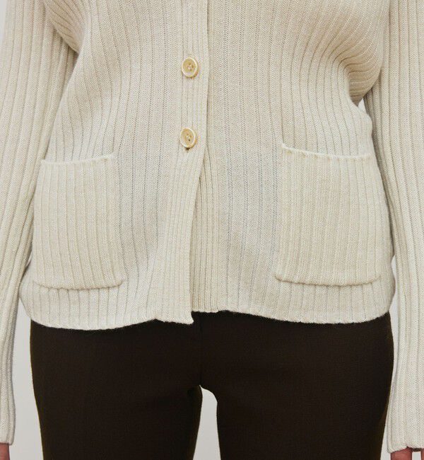 DES PRES「ウールリブ Vネックカーディガン」|カーディガン|