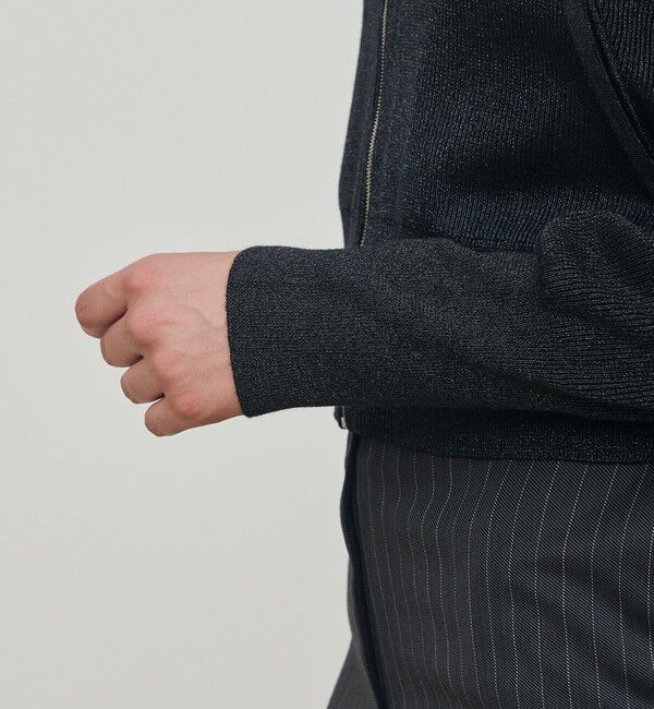 DES PRES「プレーティンググロッシーヤーン ジップアップブルゾン」|ブルゾン・スタジャン|