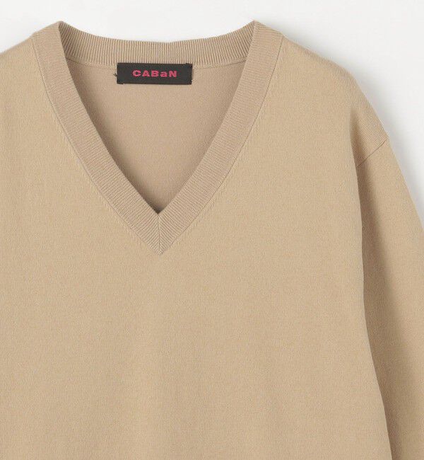 CABaN「コットンカシミヤストレット Vネックプルオーバー」|ニット・セーター|