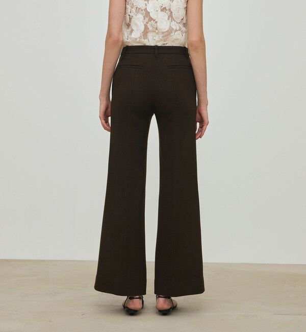 DES PRES「ナチュラルストレッチウール セミフレアパンツ」|スラックス|