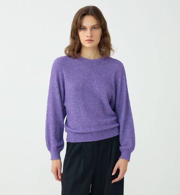 Ballsey「メタリックブークレー クルーネックプルオーバー」|ニット・セーター|