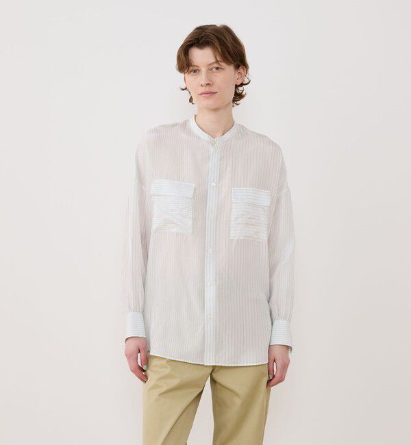 GALERIE VIE「シルクハブタエ フラップポケットシャツ」|シャツ・ブラウス|