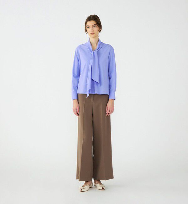 Ballsey「ジュエルコットン ワイドボウタイブラウス」|シャツ・ブラウス|