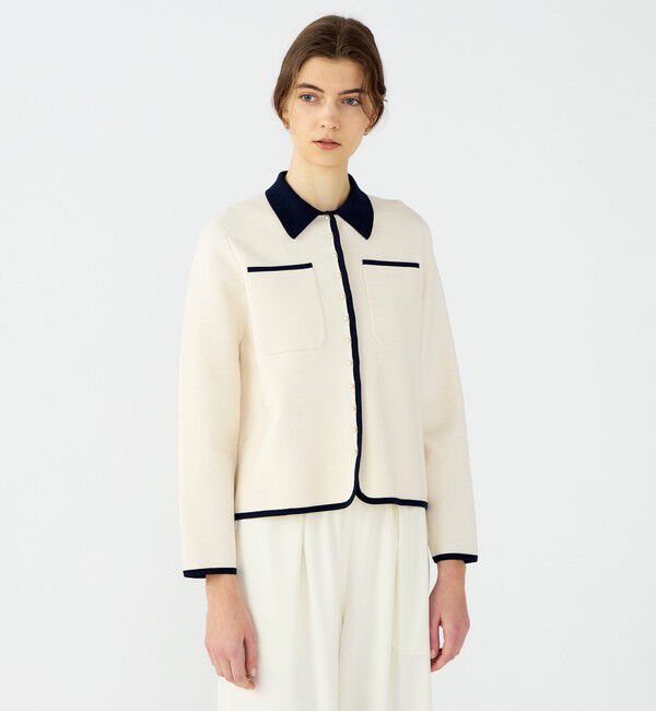 Ballsey「パールコンビ シャツカーディガン」|ニット・セーター|