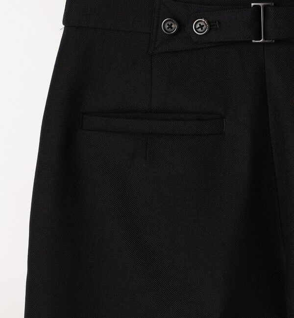 CABaN「ウールダブルクロス 1タックセミワイドパンツ」|チノ|