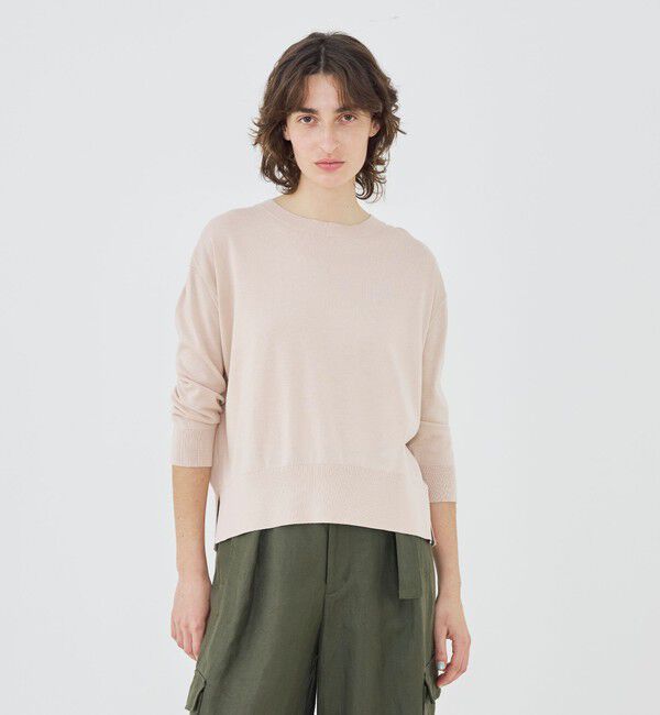 GALERIE VIE「プレーンコットン クルーネックプルオーバー」|ニット・セーター|