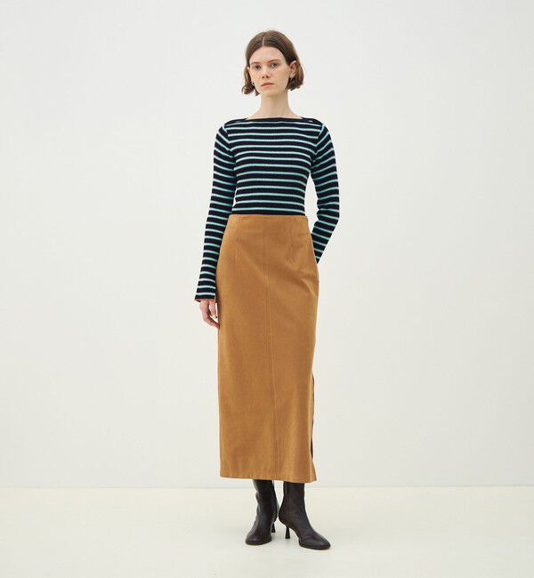 MACPHEE「コットンリブ ボートネックプルオーバー」|ニット・セーター|