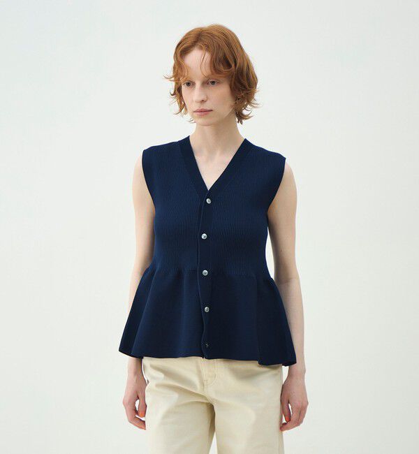 MACPHEE「フォームニット ペプラムベスト」|ベスト・ジレ|