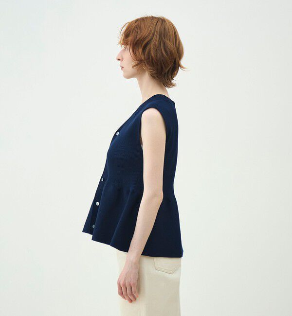 MACPHEE「フォームニット ペプラムベスト」|ベスト・ジレ|