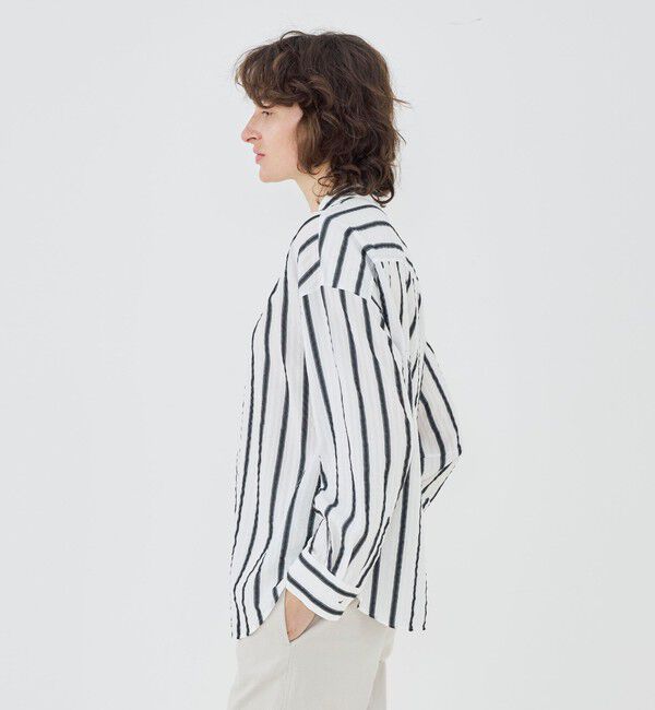GALERIE VIE「ソフトストライプ スタンドカラーシャツ」|シャツ・ブラウス|