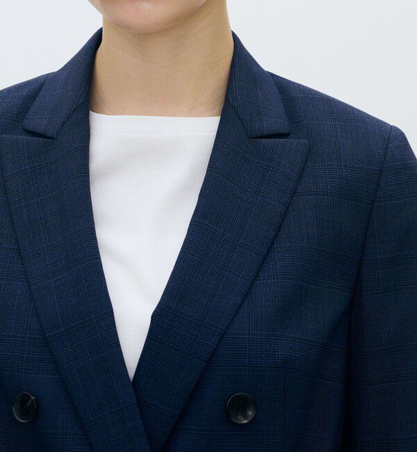 TOMORROWLAND collection「スクーロブルー ダブルブレストジャケット」|テーラードジャケット|