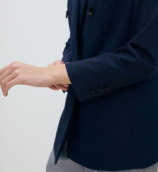 TOMORROWLAND collection「スクーロブルー ダブルブレストジャケット」|テーラードジャケット|
