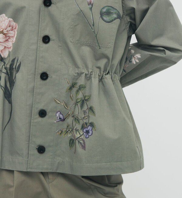 CABaN「コットンツイル フラワープリントブルゾン」|テーラードジャケット|