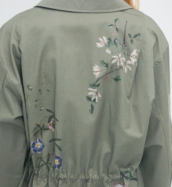 CABaN「コットンツイル フラワープリントブルゾン」|テーラードジャケット|