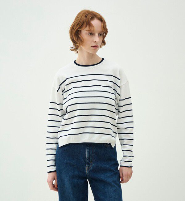 MACPHEE「ドライコットン クルーネックプルオーバー」|ニット・セーター|