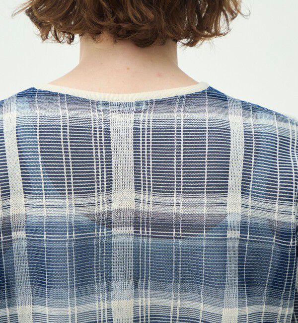 MACPHEE「【WEB先行予約】シアーチェック クルーネックカーディガン」|カーディガン|