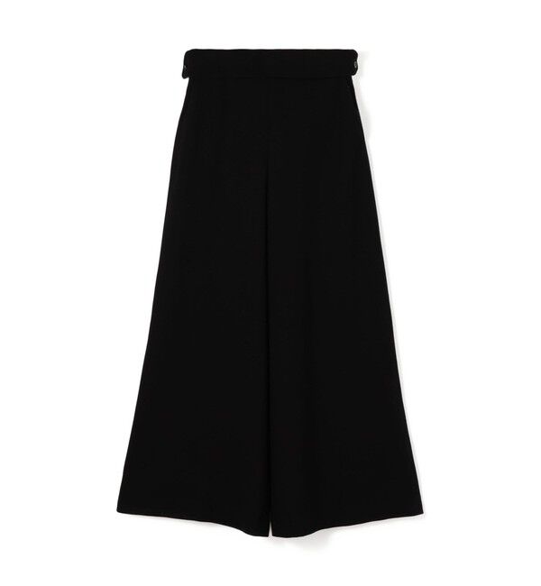 DES PRES「ウールジョーゼット ワイドフレアパンツ」|スラックス|19 ブラック