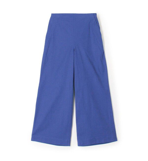 MACPHEE「コットンレーヨンリネンストレッチ ストレートパンツ」|その他|65 ブルー