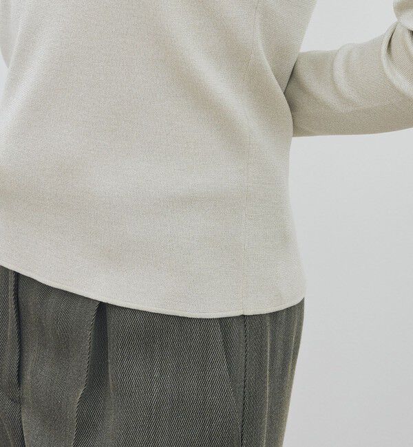 DES PRES「ハイツイストシルクストレッチ フロンタブルプルオーバー」|ニット・セーター|