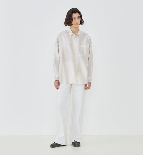 GALERIE VIE「コットンタイプライター ワイドバランスシャツ」|シャツ・ブラウス|